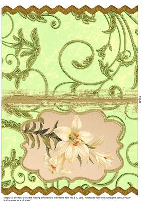 Lily Bracket Wavy Edge Card