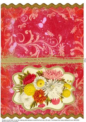Mixed Bunch Bracket Wavy Edge Card