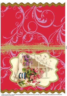 Vase in the Window Bracket Wavy Edge Card