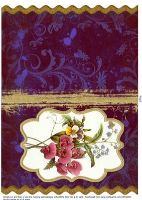 Sweet Pea Bracket Wavy Edge Card