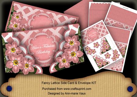 P Forgetmeknot Fabulous Birthday 3D Fancy Lattice Card Kit
