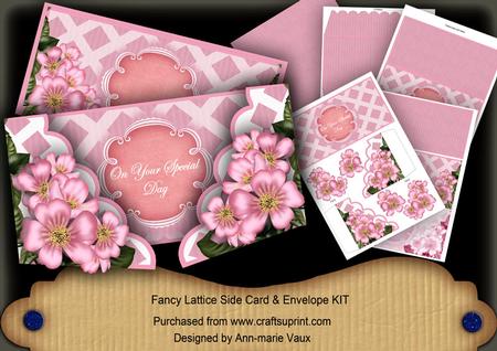 Pink Blossom Special Day 3D Lattice Card Kit