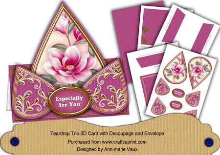 Cerise Magnolia Especially for You Teardrop Trio Kit