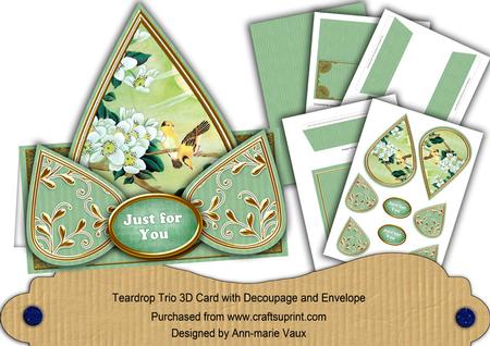 Oriental Birds3 Just for You Teardrop Trio Kit
