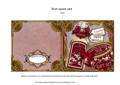 Plum Blossom Perfume 90th Birthday 5in Folded Card