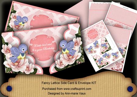 Bluebird Little Bird Said Birthday 3D Lattice Kit