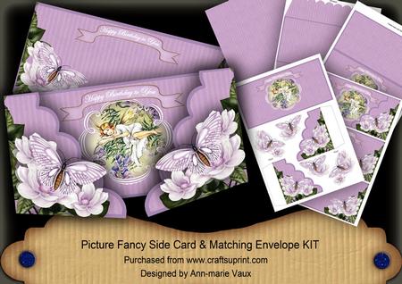 Lilac Fairy Happy Birthday Fancy Picture 3D Card Kit