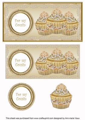Cream Cupcake for My Cousin Dl Topper