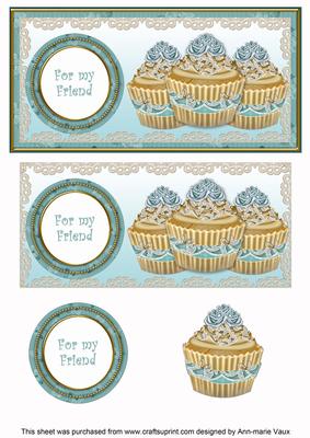Teal Cupcake for My Friend Dl Topper
