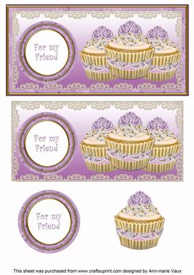 Lilac Cupcake for My Friend Dl Topper