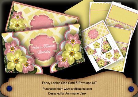 Pink Lemon Fmek Fabulous Birthday Fancy Lattice 3D Card Kit