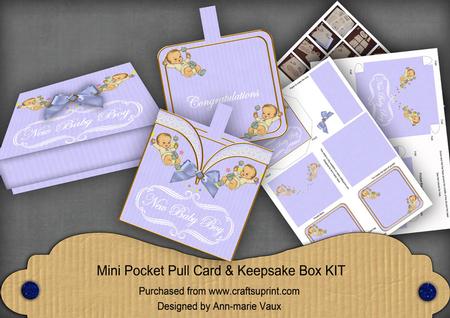 New Baby Boy Blue Mini Pocket & Box Kit
