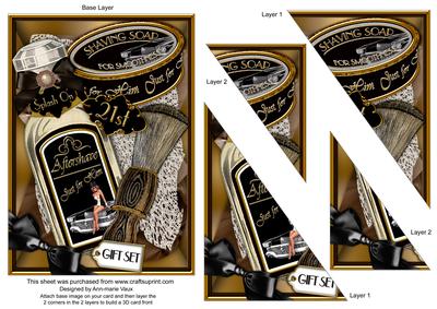 Mens Aftershave 21st Birthday 7x5in Triangle Corner Stacker