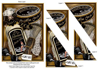 Mens Aftershave 60th Birthday 7x5in Triangle Corner Stacker