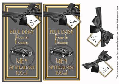 Grey Aftershave Son Dl Topdown Decoupage Topper