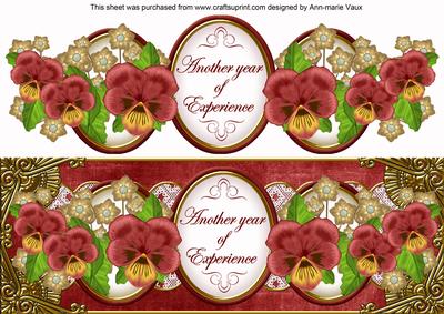 Vred Pansy Year of Experience Large Dl Topper