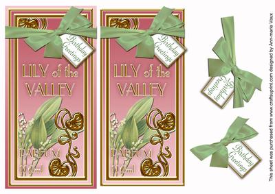 Lily of Valley Perfume Birthday Greetings Dl Topdown Topper
