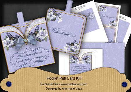 Blue Magnolia If Friends Were -  Pocket Pull Card Kit