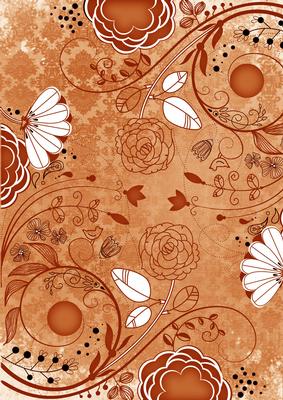 Borange Lace Retro Floral A4 Backing Paper