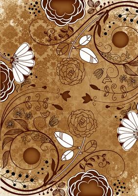 Vtea Lace Retro Floral A4 Backing Paper