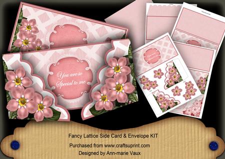 Pink Forget Me Knot Special to Me Fancy Lattice 3D Card Kit