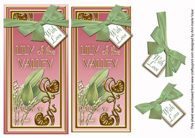 Lily of Valley Perfume with Love Dl Topdown Decoupage Topper