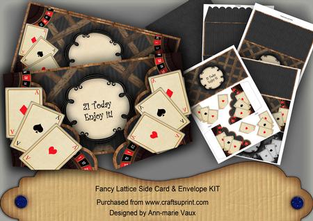 Black Roulette 21 Today 3D Fancy Lattice Card Kit