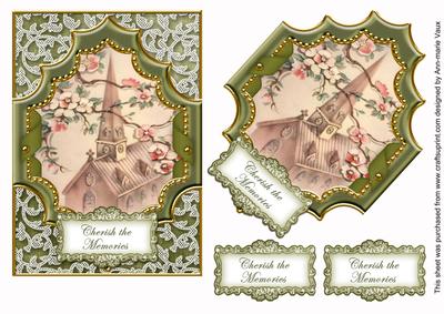 Olive Blossom Church Cherish Memories 7x5 Step by Step
