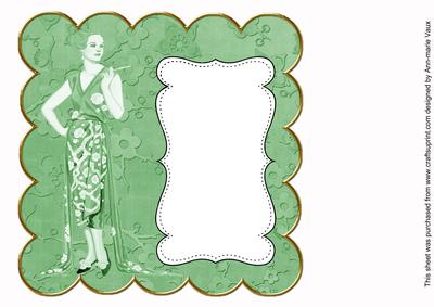 Mid Green Fashion Lady Plain 8in Scallop Insert Panel