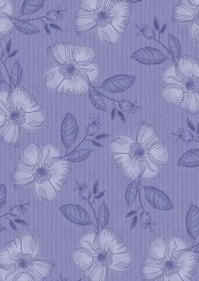 Blue Vintage Flora Stripe A4 Backing Paper