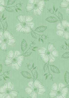 Mint Green Vintage Flora Stripe A4 Backing Paper