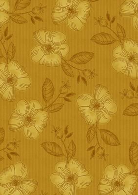 Gold Vintage Flora Stripe A4 Backing Paper