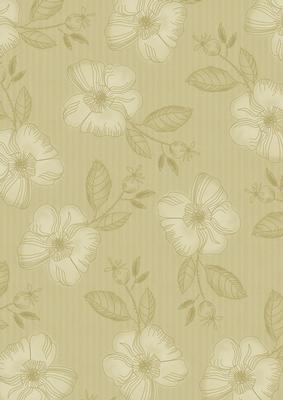 Cream Vintage Flora Stripe A4 Backing Paper
