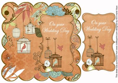 Borange Birdcage Wedding Day 8in Scallop Topper