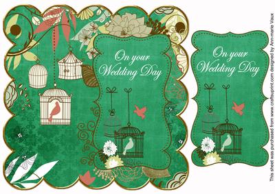 Dgreen Birdcage Wedding Day 8in Scallop Topper