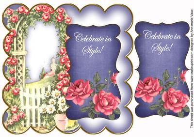 Dblue Rose Arch Celebrate in Style 8in Scallop Topper