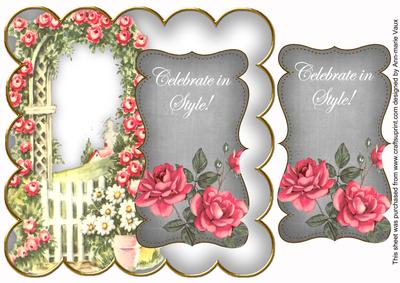 Silver Rose Arch Celebrate in Style 8in Scallop Topper