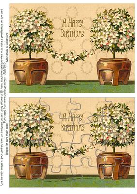Happy Birthday Duo Jigsaw Puzzle Card Front