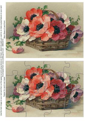 Poppy Basket Jigsaw Puzzle Card Front