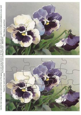 Pansies Jigsaw Puzzle Card Front