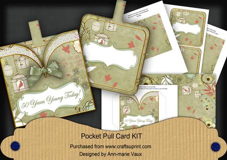 Olive Birdcage 50 Years Young Vintage Pocket Pull Kit