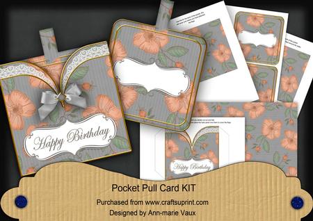Silver Flora Happy Birthday Vintage Pocket Pull Kit
