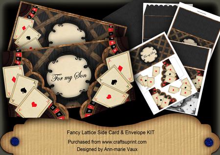 Black Roulette for My Son Fancy Lattice 3D Card Kit