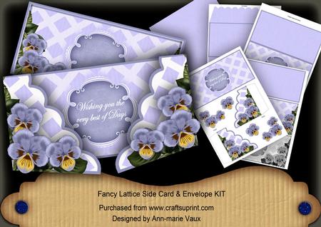 Blue Pansy Best of Days 3D Fancy Lattice 3D Card Kit
