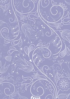 Blue Floral Lace Lights A4 Backing Paper