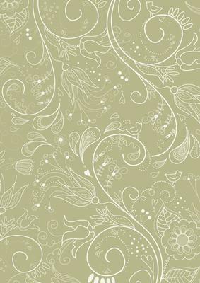 Olive Floral Lace Lights A4 Backing Paper