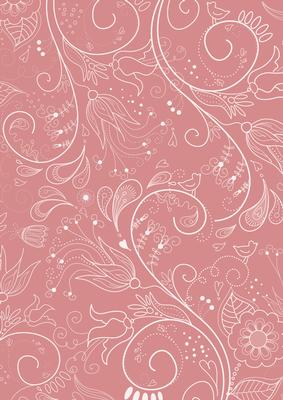 Pink Floral Lace Lights A4 Backing Paper