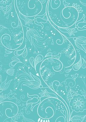 Teal Floral Lace Lights A4 Backing Paper