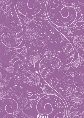 Purple Floral Lace Lights A4 Backing Paper