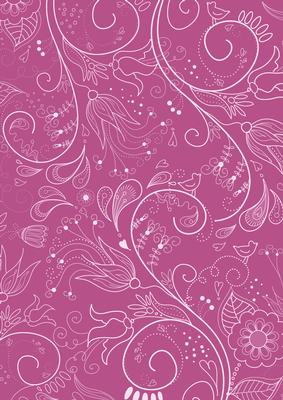 Cerise Floral Lace Lights A4 Backing Paper